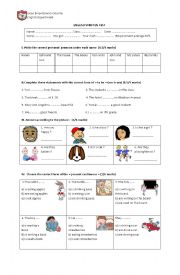 English Worksheet: test to be beginners