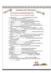 English Worksheet: DATING LOVE MARRIAGE PERSONALITY VOCABULARY LESSON