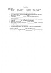 English Worksheet: Simple Fill-in worksheet (Food)