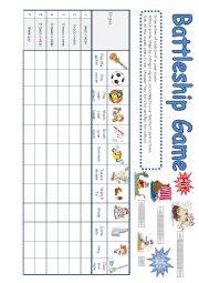 English Worksheet: Battleship