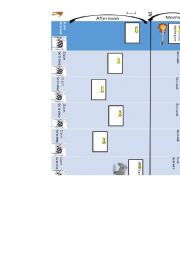 English Worksheet: Sponge Bobs timetable