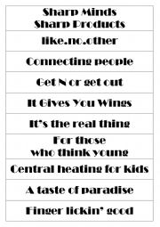 English Worksheet: Advertising Logos and Slogans