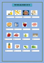 English Worksheet: the food 