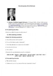 English Worksheet: Video guides: Hitchcock episodes