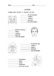 English Worksheet: HAS GOT ACTIVITY