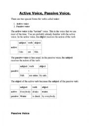 English Worksheet: Passive voice