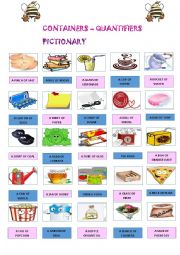 English Worksheet: Containers Pictionary