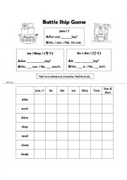 Battle Ship Game ~ing verbs