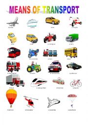 English Worksheet: MEANS OF TRANSPORT 