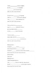 English Worksheet: Let it snow