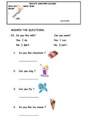 English Worksheet: animals and their actions