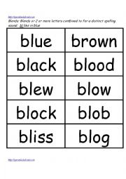 blends flashcards