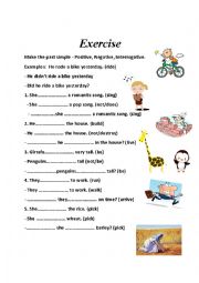 English Worksheet: Past simple exercise 