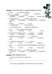 English Worksheet: conditinal sentences
