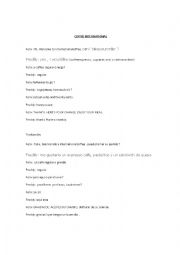 English Worksheet: conversation in the coffee