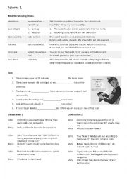 English Worksheet: English Idioms