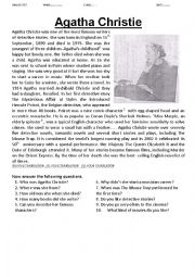 English Worksheet: Agatha Christie 