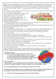 English Worksheet: International English