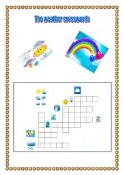 English Worksheet: weather crosswords