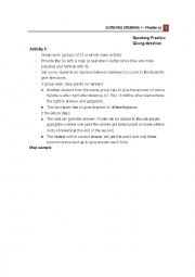 English Worksheet: Speaking practice.Giving direction