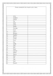 Irregular Verbs