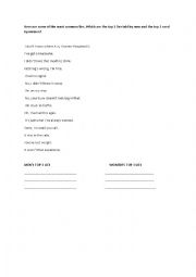 English Worksheet: Warm Up 