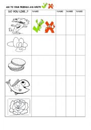 English Worksheet: Do you like...?