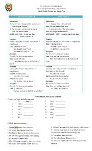 English Worksheet: simple present and simple past