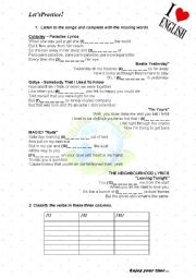 English Worksheet: Past Simple pronunciation regular verbs /ED/