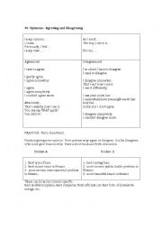 English Worksheet: Agree-Disagree Activity