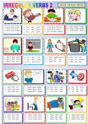 English Worksheet: IRREGULAR VERBS 2