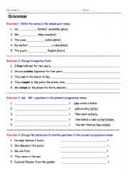 English Worksheet: simple past tense