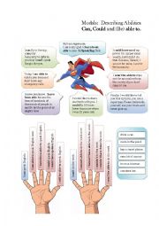 English Worksheet: Describing abilities