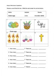 English Worksheet: Easter beginners worksheet