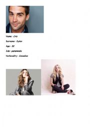English Worksheet: Describing people. Comunicative activivty