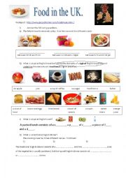 English Worksheet: Food in the UK (webquest)