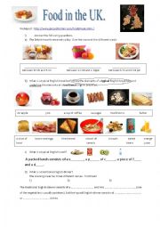 Food in the UK (webquest)