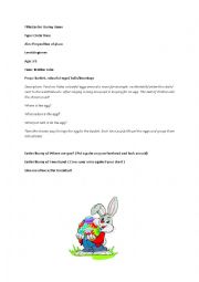 English Worksheet: Easter Bunny