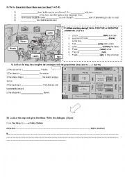 English Worksheet: present simple present cont.giving directions