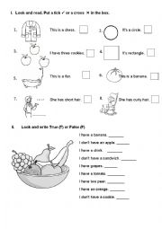 English Worksheet: HAS/ HAVE GOT