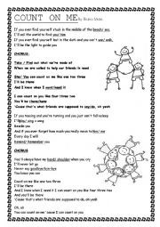 English Worksheet: Count on me - Bruno Mars