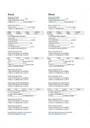 English Worksheet: Song: Shout -tears for fears