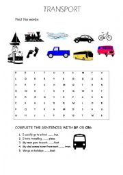 English Worksheet: Transport
