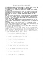 English Worksheet: an example of our exam readng part