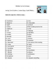 English Worksheet: SELMA   by Ava DuVernay      Vocabulary film review