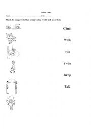 English Worksheet: Action verbs f