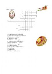 English Worksheet: Easter crossword