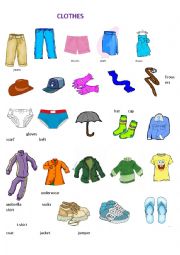 English Worksheet: Clothes