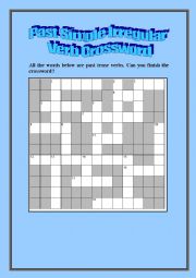 English Worksheet: IRREGULAR VERBS