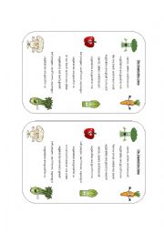 English Worksheet: vegetables song